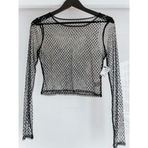 Sheer Rhinestone Top